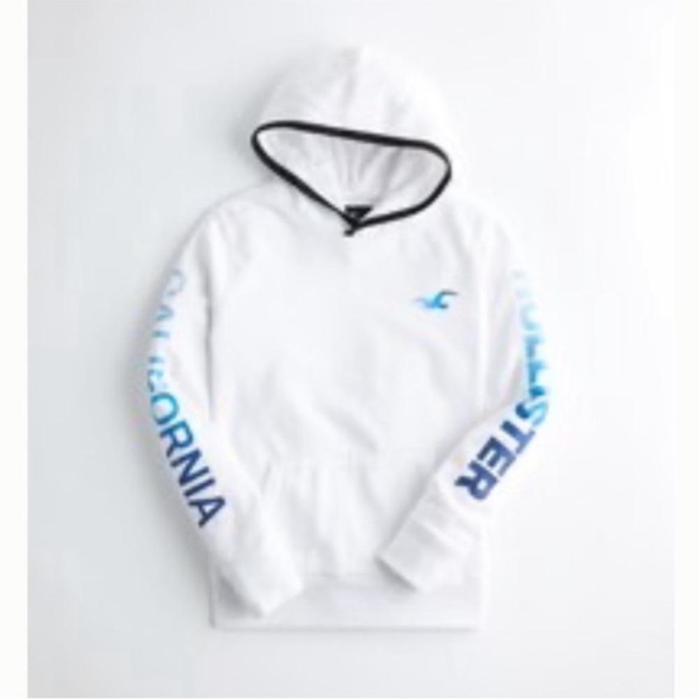 🏄🏽‍♂️ HOLLISTER MENS SIZE XS WHITE HOODIE